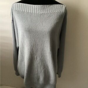 Saint + Sofia Boatneck Women's Light Blue Sweater